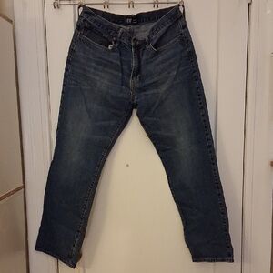 GAP Men's Blue Denim Color Wash Straight Leg Jeans 34 X 30